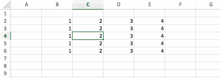 remove data by pressing delete buttom in excel