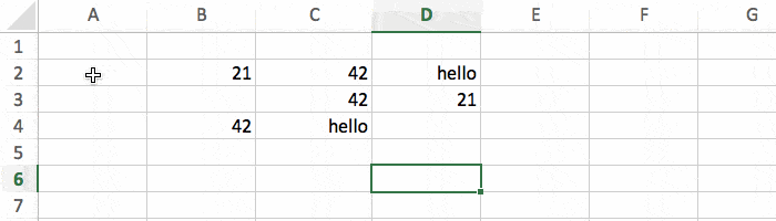 an example of count function in excel