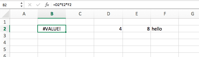 a #value! cryptic error message in an excel cell