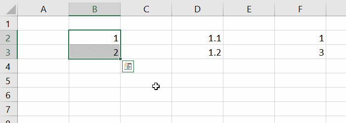 create a sequence of numbers by using the fill handle in excel