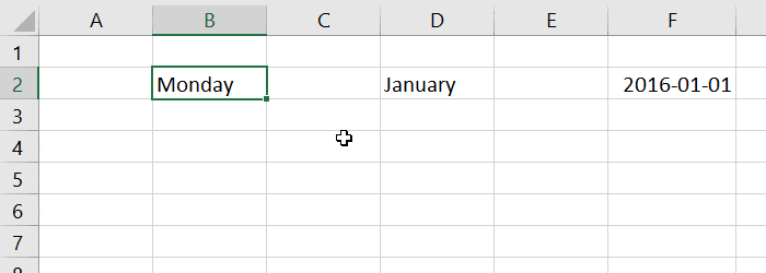 create a sequence of dates by using the fill handle in excel
