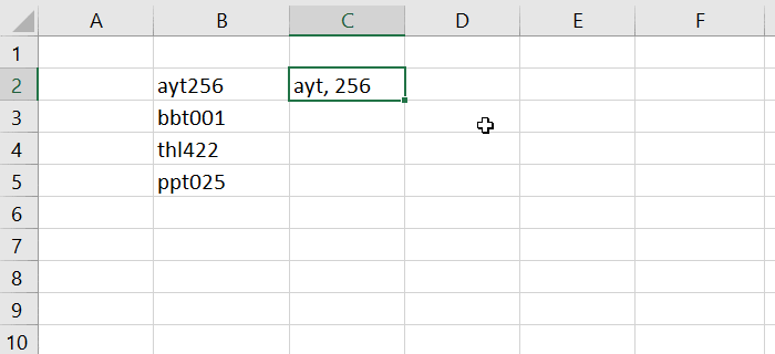 extract complex patterns from data by using flash fill of the fill handle in excel